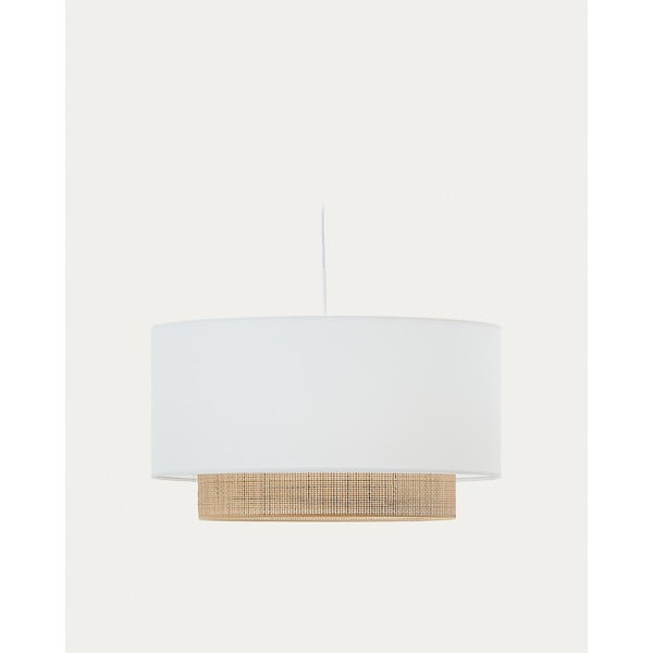 Biele/v prírodnej farbe látkové tienidlo ø 60 cm Erna – Kave Home-image-2