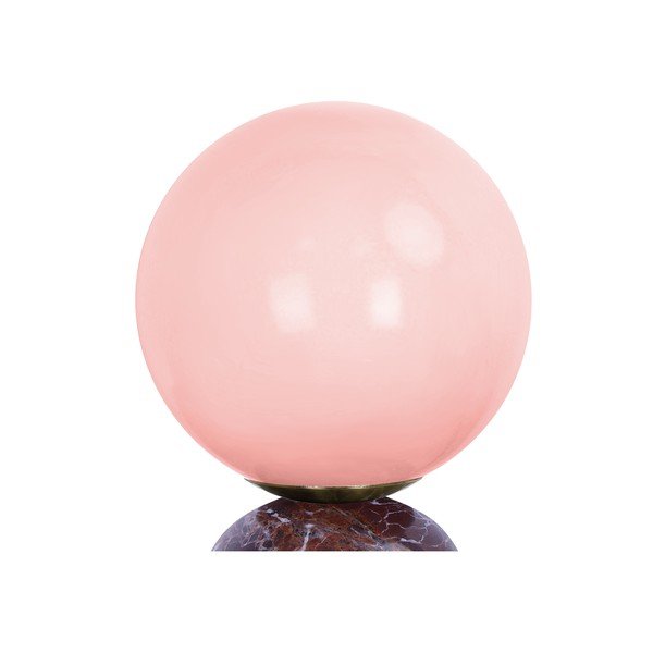 Vínovočervená mramorová stolová lampa (výška  20 cm) Lazio Sphere – Leitmotiv-image-4