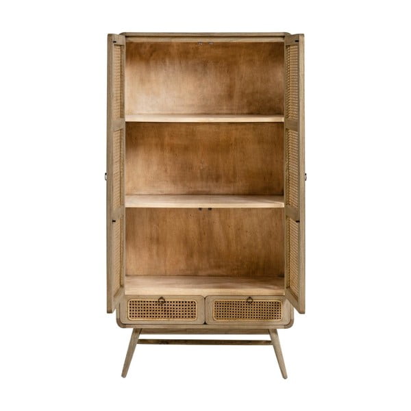 Šatníková skriňa z masívu mindi v prírodnej farbe 90x175 cm Nalu – Kave Home-image-3