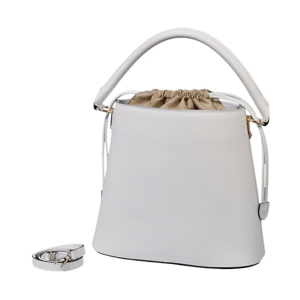 Biela kabelka z pravej kože Andrea Cardone Fabrizia