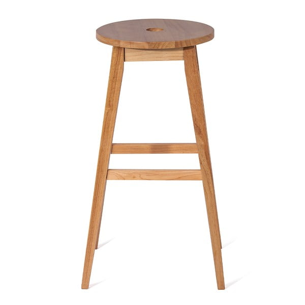 Barová stolička z kaučukového dreva v prírodnej farbe (výška sedadla 75 cm) Club – Bonami Essentials-image-1