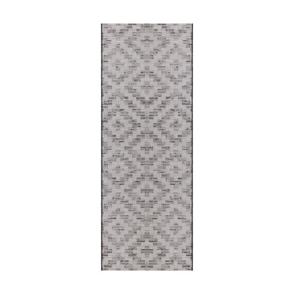 Krémovo-sivý behúň Elle Decoration Curious Creil, 77 × 200 cm
