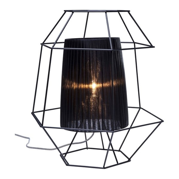 Čierna stolová lampa Kare Design Wire