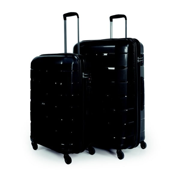 Sada 2 čiernych cestovných kufrov na kolieskach Arsamar Tylor
