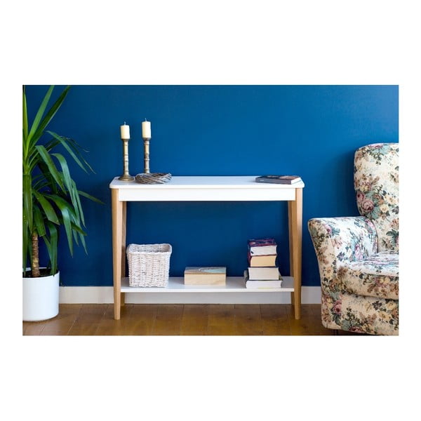 Biely konzolový stolík Ragaba Ashme, šírka 105 cm-image-1