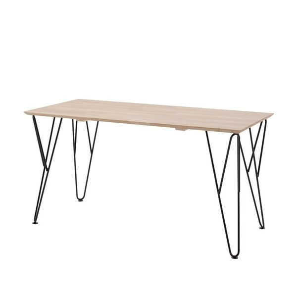 Pracovný stôl z masívneho borovicového a brezového dreva Vipack William, 70 × 75 cm