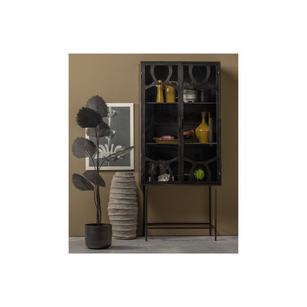 Antracitová kovová vitrína 81x181 cm Gracious – BePureHome-image-1