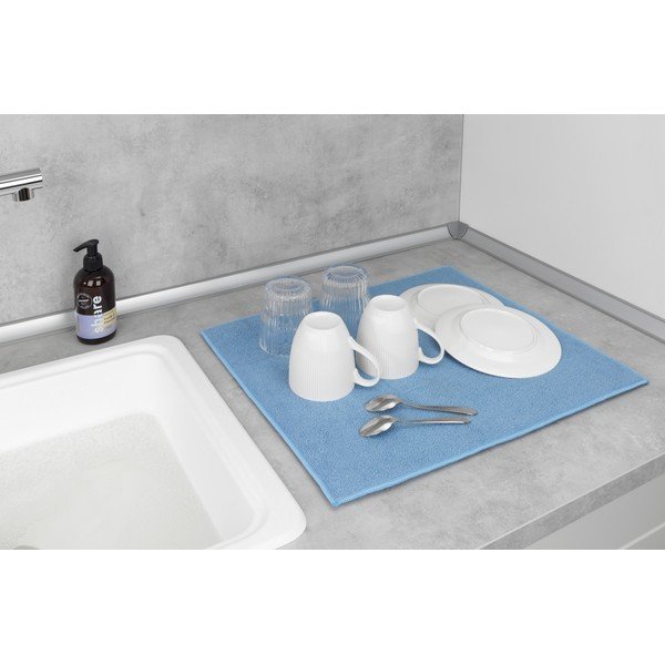Modrá absorpčná podložka na umytý riad Wenko Miko-image-3