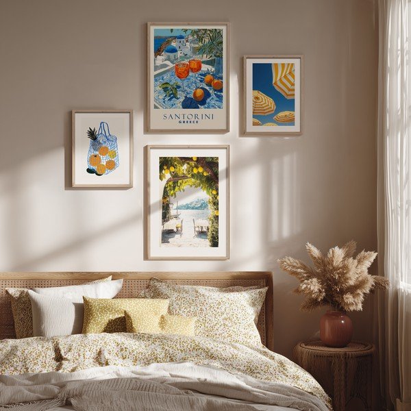 Tlačený obraz s rámom 50x70 cm Santorini – Styler-image-2