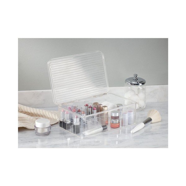 Organizér InterDesign Clarity Lipstick & Cosmetic Box, 27,5 × 18,5 × 9,5 cm-image-2