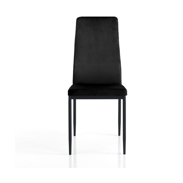 Čierne zamatové jedálenské stoličky v súprave 2 ks Fefè – Tomasucci
