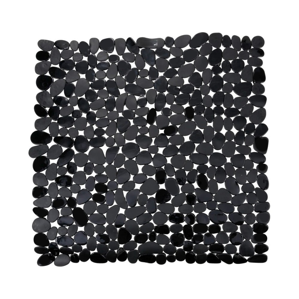 Čierna protišmyková kúpeľňová podložka Wenko Paradise, 54 x 54 cm