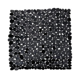 Čierna protišmyková kúpeľňová podložka Wenko Paradise, 54 x 54 cm