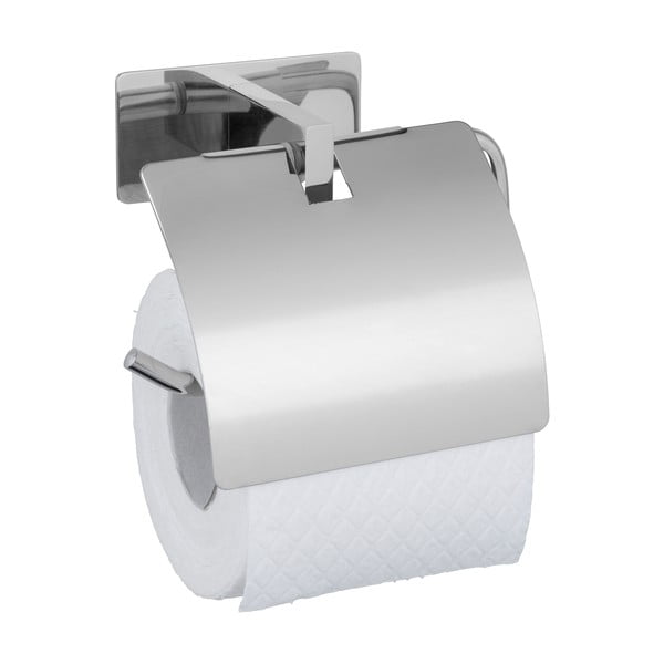 Samodržiaci držiak na toaletný papier z nehrdzavejúcej ocele v lesklo striebornej farbe Genova – Wenko-image-3
