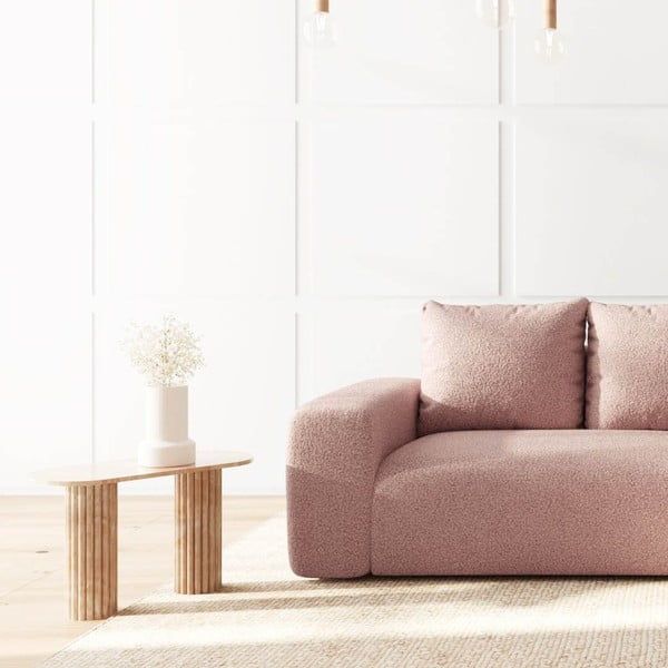 Ružová rohová pohovka z textílie buklé (pravý roh/s leňoškou) Monce – Rodier-image-4