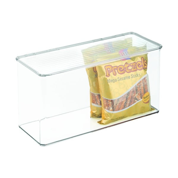 Priehľadný úložný box s vekom iDesign, 14,5 x 34 cm-image-3