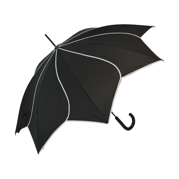 Čierny dáždnik Windmill, ⌀ 105 cm