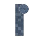 Tmavomodrý ručne tkaný vlnený behúň 60x230 cm Checkerboard – Flair Rugs
