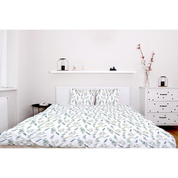 Obliečky z bavlneného saténu Butter Kings Eucalyptus Branches, 200 x 200 cm-image-1