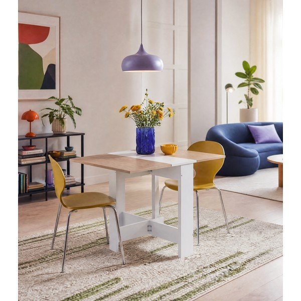 Rozkladací jedálenský stôl s doskou v dekore duba 76x28 cm Papillon – TemaHome-image-3