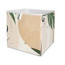 Béžový úložný box z mikrovlákna Butter Kings Abstract Dark, 32 l