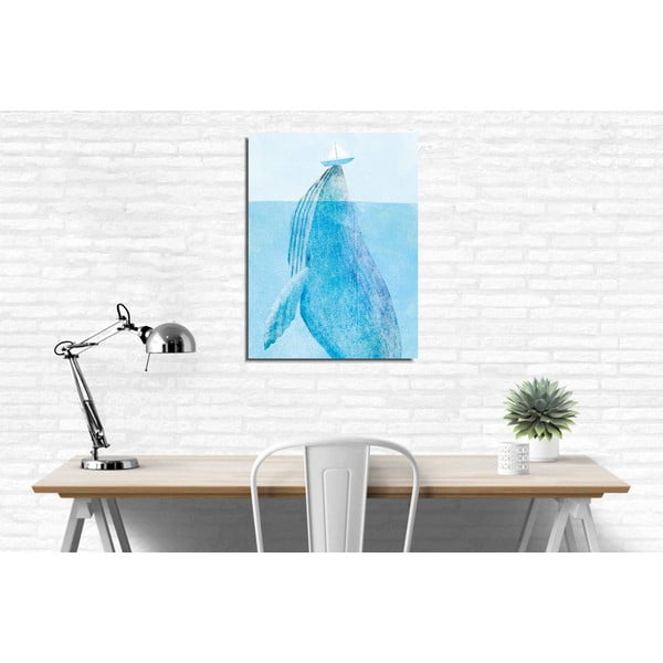 Nástenný obraz na plátne Whale, 30 × 40 cm-image-1