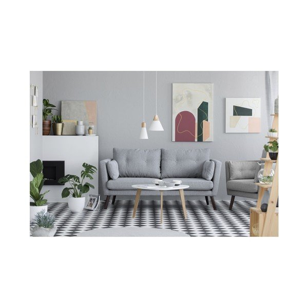 Svetlosivá trojmiestna pohovka Mazzini Sofas Elena-image-1