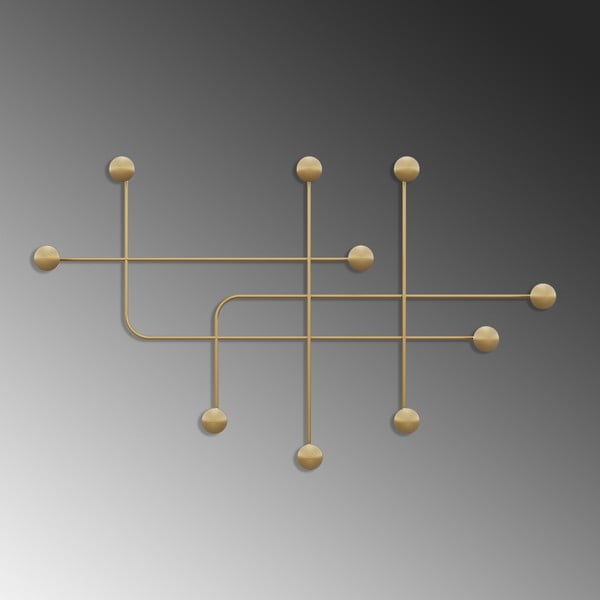 Kovový nástenný vešiak v zlatej farbe Dama – Kalune Design-image-4