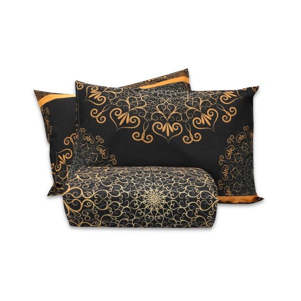 Set prešívaného prehozu a 2 obliečok na vankúše Eponj Home Şehri-Ala Gold, 200 x 220 cm-image-2