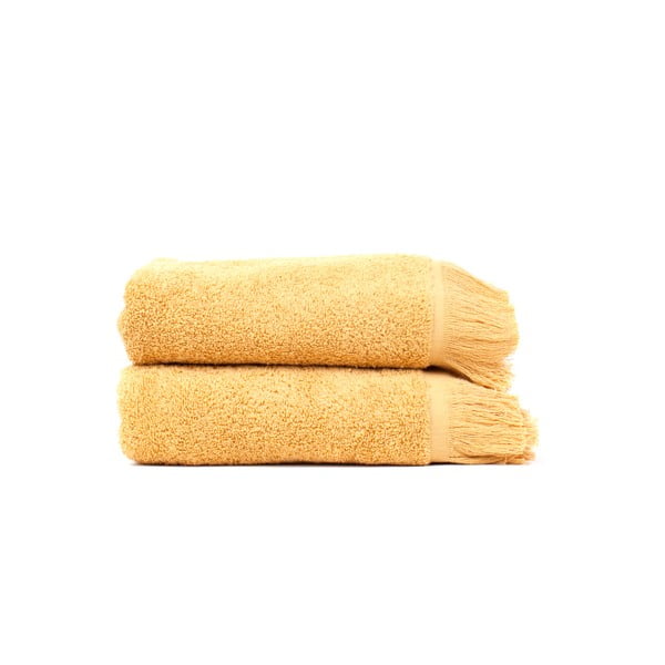 Sada 2 žltých bavlnených uterákov Casa Di Bassi Sun, 50 × 90 cm