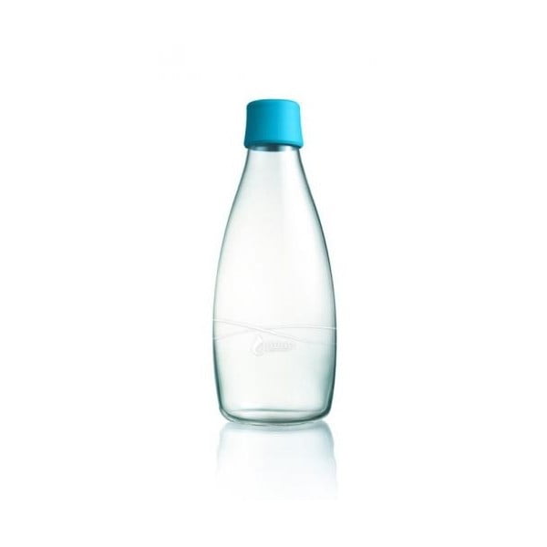 Svetlomodrá sklenená fľaša ReTap s doživotnou zárukou, 500 ml