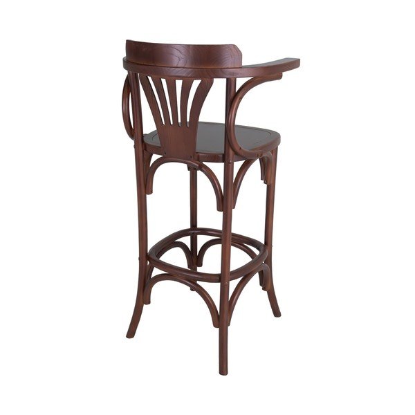 Hnedá barová stolička z brestového dreva (výška sedadla 77 cm) Montmartre – Antic Line-image-1