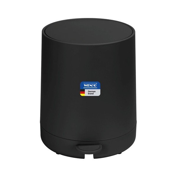 Čierny pedálový plastový odpadkový kôš 5 l Fablo – Wenko-image-3