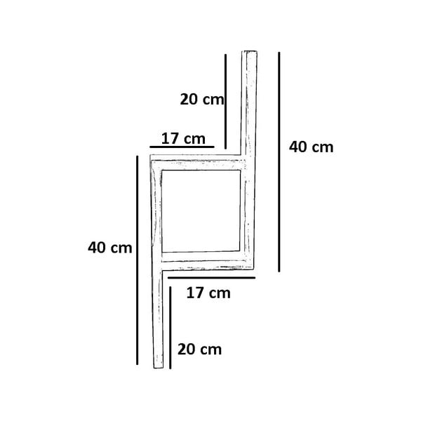 Poschodová polica z jedľového dreva v prírodnej farbe 17 cm Linn – Kalune Design-image-4