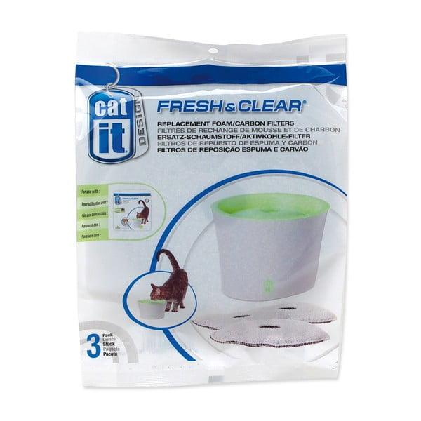 Filtre do vodnej fontány v súprave 3 ks pre mačku Catit Fresh&Clear – Plaček Pet Products