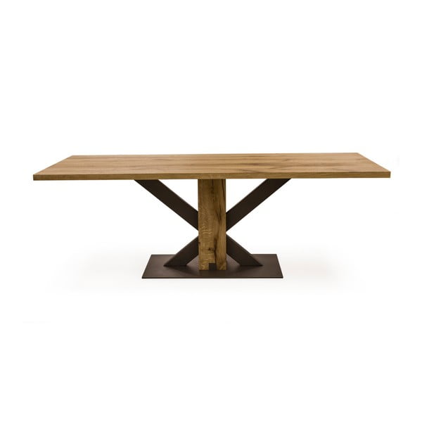 Jedálenský stôl z dubového dreva a kovu VIDA Living Lindau, 1,8 m
