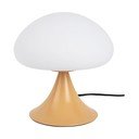 Okrovožltá kovová stolová lampa so skleneným tienidlom (výška  21 cm) Hongo – Leitmotiv