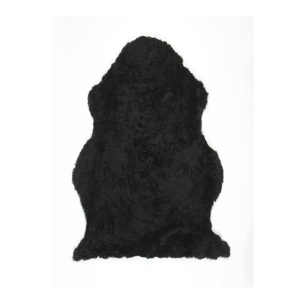 Čierny vlnený koberec z ovčej kožušiny Auskin Moya, 90 x 60 cm