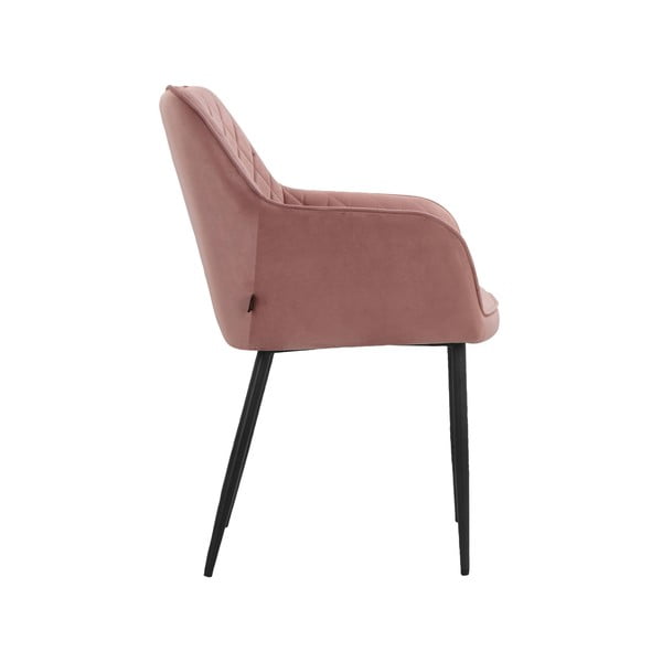 Svetloružové čalúnené jedálenské kreslá v súprave 2 ks Elvira – Støraa-image-3