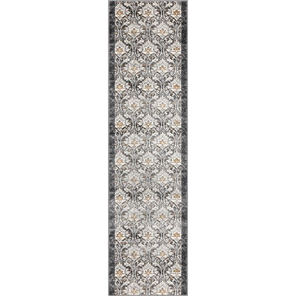 Tmavosivý/slonovinový behúň 80x300 cm Soft Viskan – FD