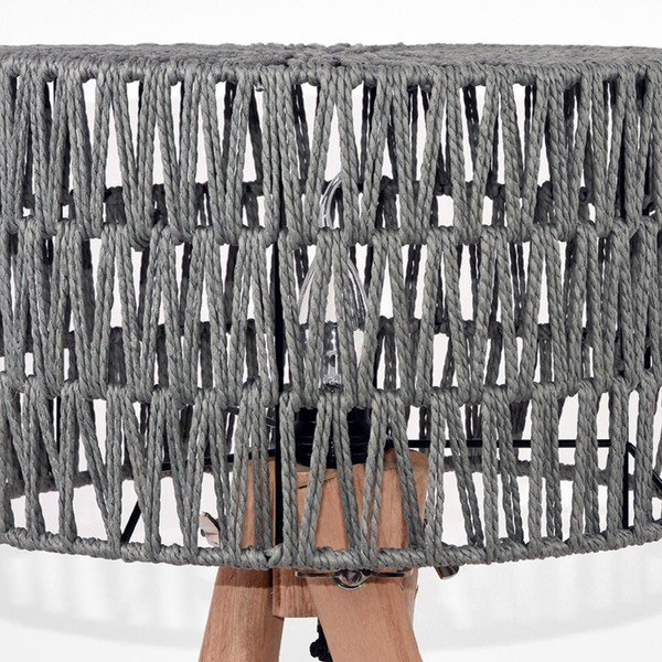 Sivá stolová lampa z mangového dreva LABEL51 Stripe-image-2
