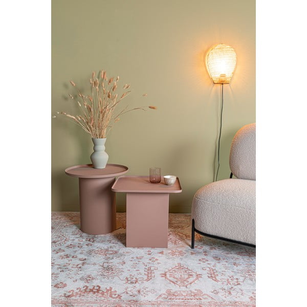 Kovový okrúhly odkladací stolík ø 45,5 cm Sverre – White Label-image-2