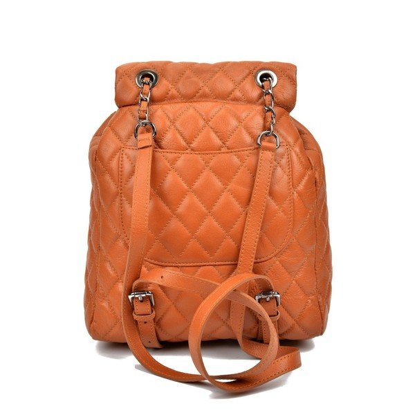 Koňakovohnedý kožený batoh Anna Luchini Lucy-image-4