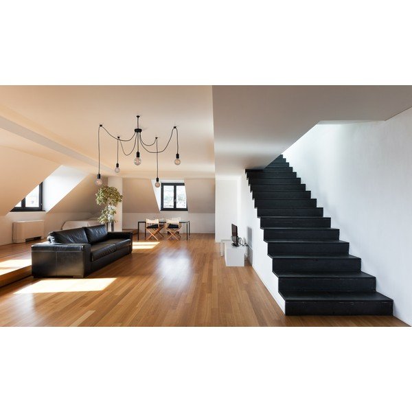 Päťramenné závesné svetlo Spider, čierne-image-1