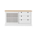 Biela drevená komoda Marckeric Bruna