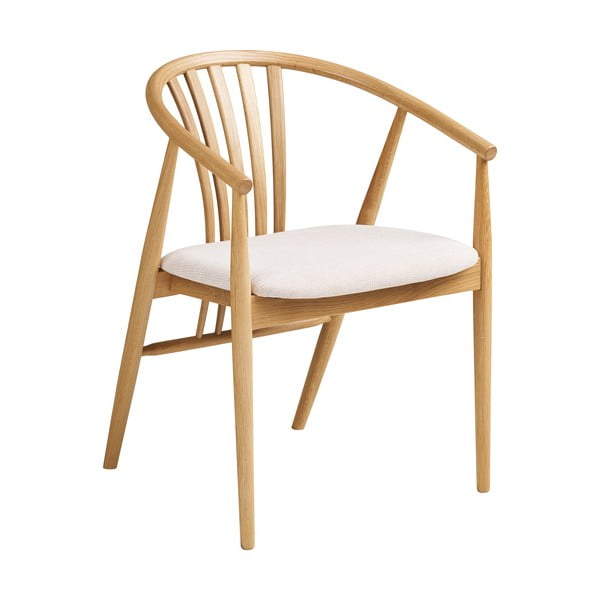 Jedálenská stolička s podrúčkami z dubového dreva v prírodnej farbe Agustin – House Nordic