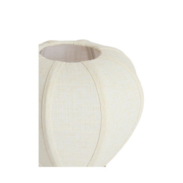 Krémovobiela kovová stolová lampa s textilným tienidlom (výška  23,5 cm) Kyzo – Light & Living-image-3