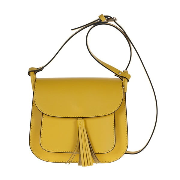 Žltá kožená kabelka Giulia Bags Bessie
