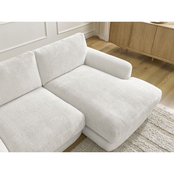 Biela ženilková rohová pohovka (pravý roh/s leňoškou) Leonore – Bobochic Paris-image-4