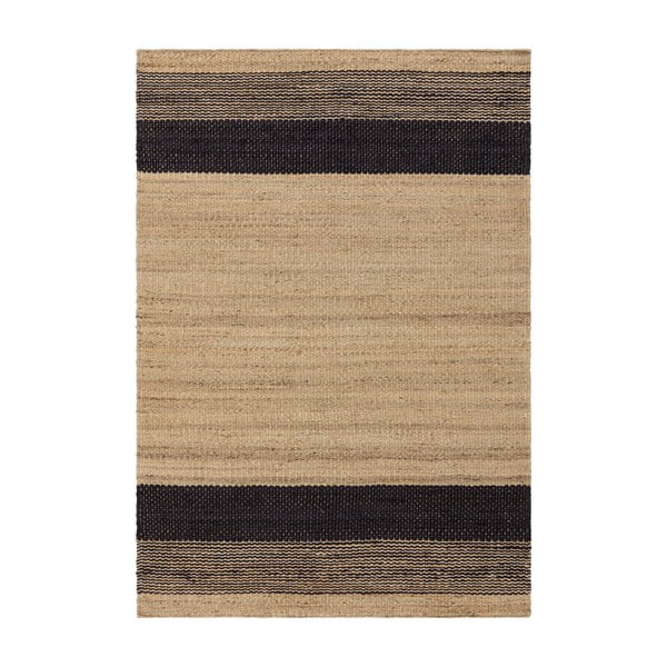 Čierno-béžový obojstranný ručne tkaný jutový koberec 120x170 cm Cedar – Asiatic Carpets